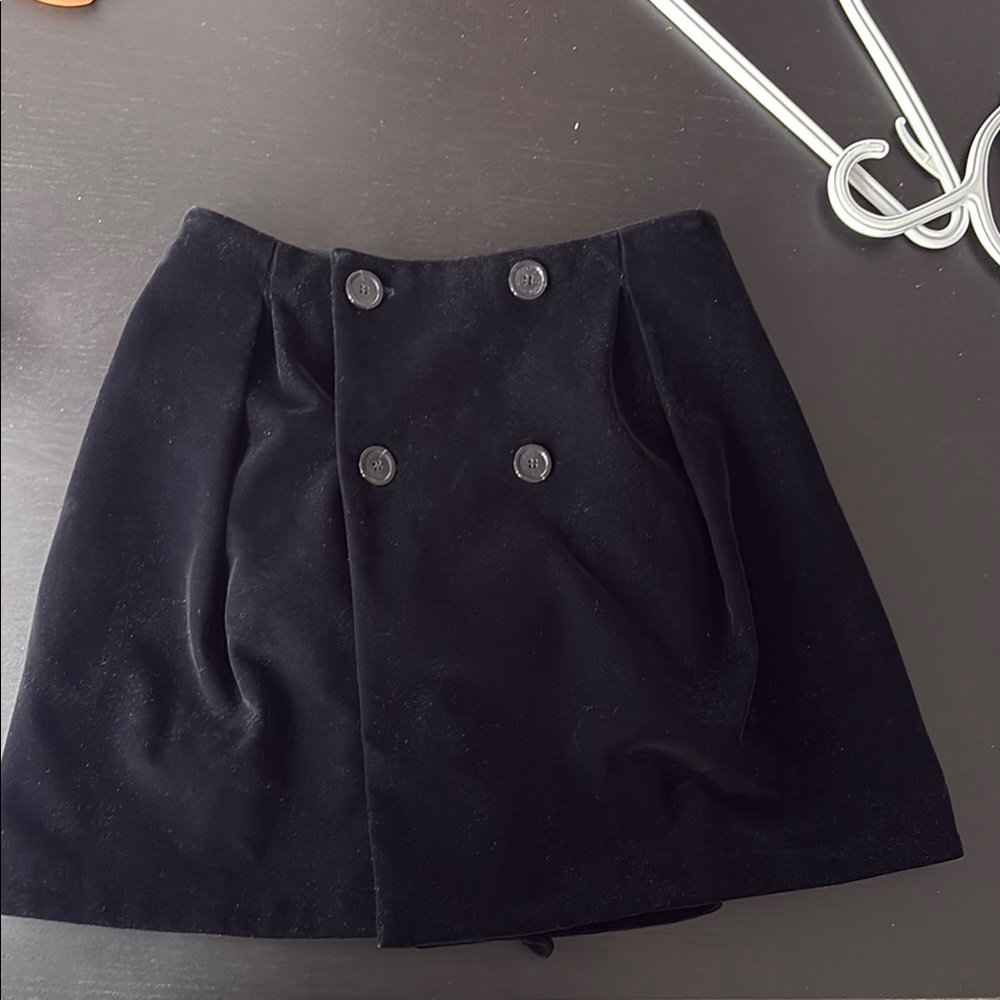 MAISON KITSUNE Black A-Line Mini Skirt